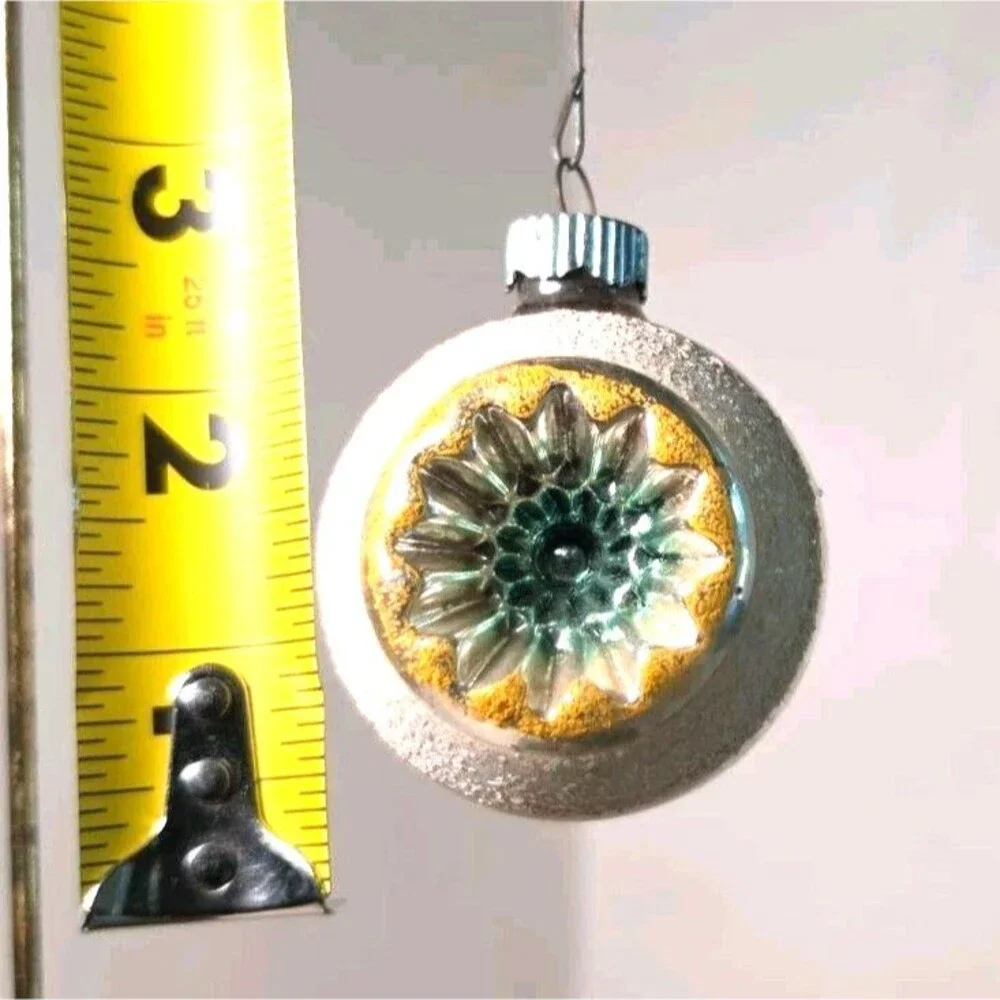 Vintage Shiny Brite Double Indent Glass Christmas Bulb